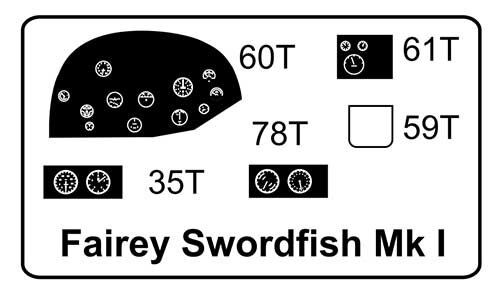 1/72 Фототравление для самолета Fairey Swordfish, для моделей NOVO/Frog (ACE PE7219)