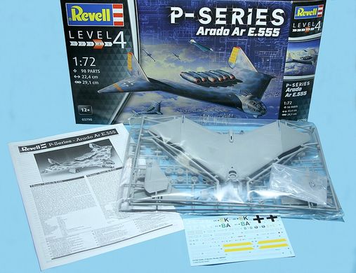 1/72 Arado Ar-555 P-Series німецький реактивний бомбардувальник (Revell 03790), збірна модель