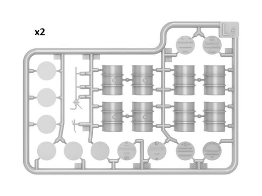 1/48 Бочки для горюче-смазочных материалов 1930-50 годов, 20 штук, сборные пластиковые (Miniart 49007)