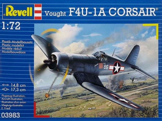 1/72 Vought F4U-1A Corsair американский истребитель (Revell 03983), сборная модель