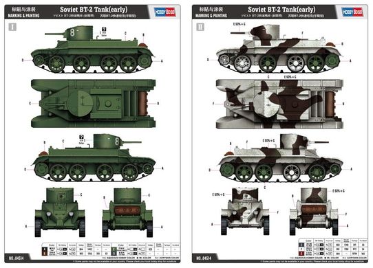 1/35 Легкий танк БТ-2 ранній (HobbyBoss 84514), збірна модель