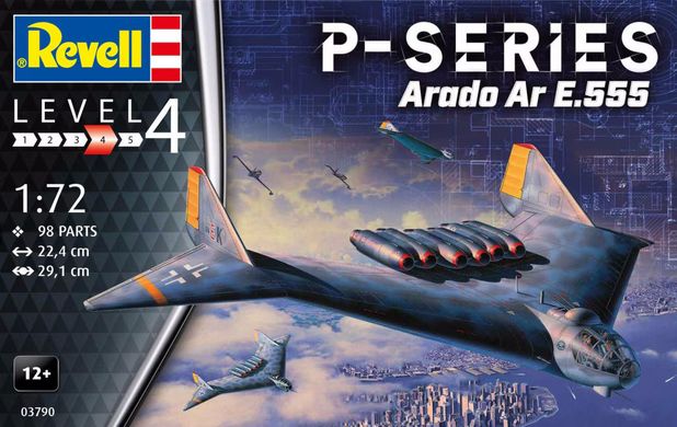 1/72 Arado Ar-555 P-Series німецький реактивний бомбардувальник (Revell 03790), збірна модель