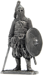 54 мм Воин княжеской дружины, Русь 10 век (EK Castings M276) коллекционная оловянная миниатюра