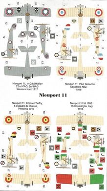 1/144 Nieuport 11 BeBe винищувач-біплан, ДВІ моделі в комплекті (Valom 14413) збірні моделі