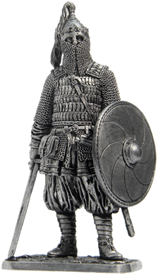 54 мм Воин княжеской дружины, Русь 10 век (EK Castings M276) коллекционная оловянная миниатюра