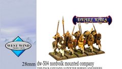 Dwarf Wars - Command – Nordvolk Mounted Company - West Wind Miniatures WWP-DW-504-C