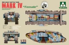 1/35 Mark IV Female британский танк Первой мировой войны + фигурка (Takom 2009) сборная модель