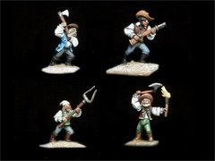 Vampire Wars - Transylvanian Mob 2 (various weapons) - West Wind Miniatures WWP-GH00017