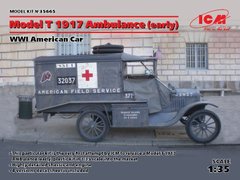 1/35 Ford Model T 1917 раннього типу, санітарний автомобіль (ICM 35665), збірна модель