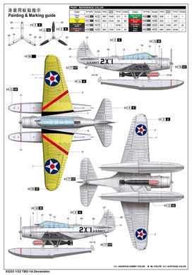 1/32 TBD-1A Devastator торпедоносець-бомбардувальник на поплавковому шасі (Trumpeter 03233), збірна модель