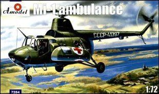 1/72 Міль Мі-1 санітарний гелікоптер (Amodel 7284), збірна модель