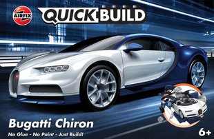 Автомобіль Bugatti Chiron, LEGO-серія Quick Build (Airfix J6044), проста збірна модель для дітей