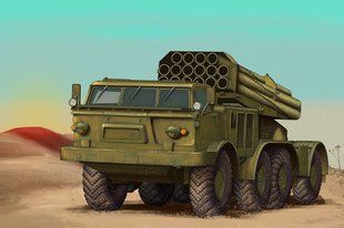 1/72 РСЗВ БМ-27 Ураган, 9К57 з пусковою установкою 9П140 (Trumpeter 07180), збірна модель