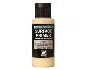 Vallejo 73613 Грунтовка Пустынная базовая, 60 мл (Desert Tan Base Surface Primer Acrylic-Polyurethane)