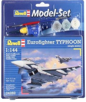 1/144 Eurofighter Typhoon одноместный + клей + краска + кисточка (Revell 64282)