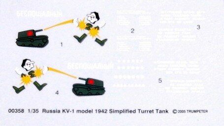 1/35 КВ-1 зразка 1942 року, радянський танк (Trumpeter 00358), збірна модель