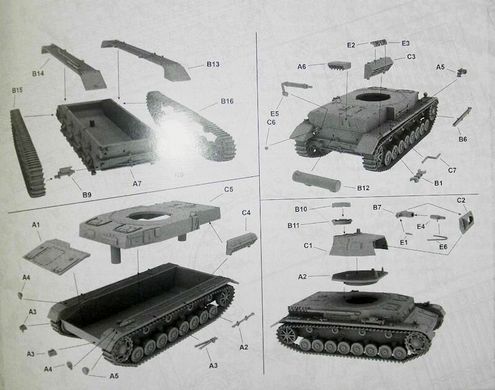 1/76 Pz.Kpfw.IV Ausf.B німецький танк, збірна модель + журнал (IBG Models W-008)