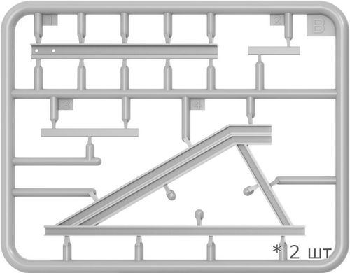 1/35 Железнодорожные рельсы с тупиком, европейская колея (MiniArt 35568), сборные пластиковые