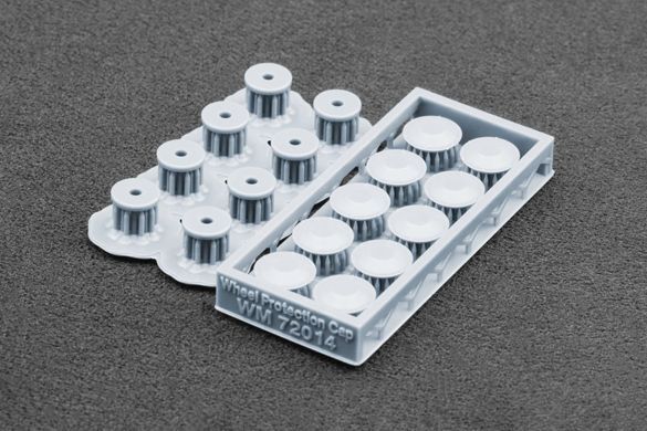 1/72 Колеса DT-126 Snaga для БТР-80 звичайні, 9 штук та комплект ковпаків, 3D-друк (ScaleX WM72014)