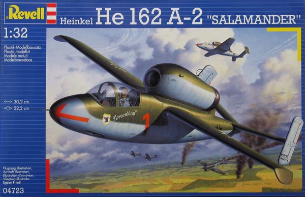 1/32 Heinkel He-162A-2 Salamander німецький реактивний винищувач (Revell 04723), збірна модель