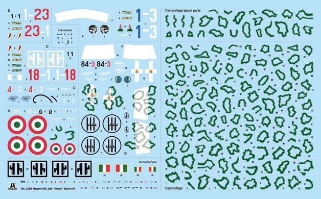 1/48 Macchi MC.205 Veltro итальянский истребитель (Italeri 2765) сборная модель