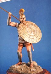 90mm Ахилл, 13-ый век до н. э., коллекционная миниатюра, оловянная сборная неокрашенная (Aitna Model)