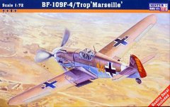 1/72 Messerschmitt Bf-109F-4/Trop "Marseile" германский истребитель (MisterCraft C-40)