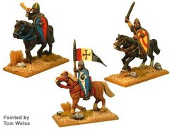 Темные века (Dark Ages) - Norman Cavalry Command (3 cav figs) - Crusader Miniatures NS-CM-DAN105
