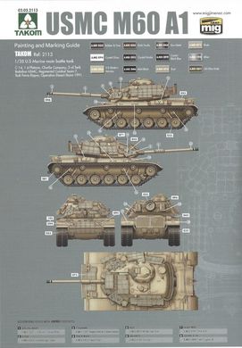 1/35 M60A1 з динамічним захистом ERA (Takom 2113) збірна модель