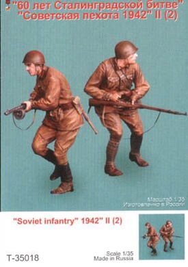 1/35 Советская пехота 1942 год, 2 фигуры (Танк 35018)