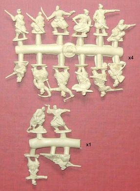 1/72 Українські запорозькі козаки XVII століття, 52 пластикові фігури (Red Box 72143)