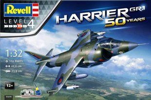 1/32 Літак Harrier GR.1 "50 Years", стартовий набір з фарбами, клеєм та пензликом (Revell 05690), збірна модель