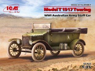 1/35 Ford Model T1917 Touring австралийский штабной автомобиль Первой мировой (ICM 35667), сборная модель