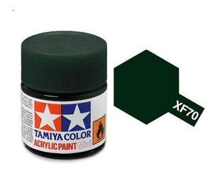 Фарба Tamiya XF-70 Dark Green 2 IJN, матова акрилова, 10 мл (Tamiya 81770)