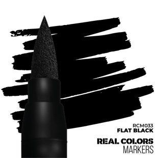 Маркер Flat Black, серія AK Interactive Real Colors Markers, акрилові (RCM033)