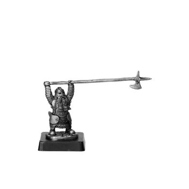 Гном з алебардою, Yal Мініатюра "Володар світу", метал, під 28-30 мм