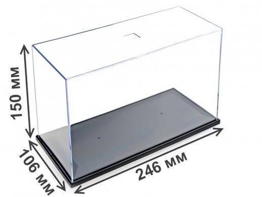 Display Case Подставка черная, прозрачный колпак, 246x106x150 мм (Master Tools 09804)