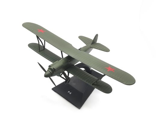 Готова модель літака Р-5 на підставці, металева, масштаб 1:72