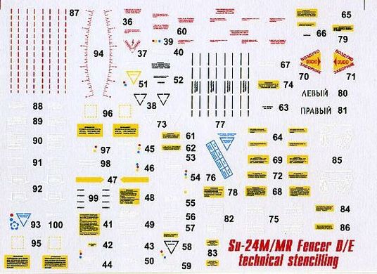 1/48 Декаль для самолета Сухой Су-24М (Authentic Decals 4801)