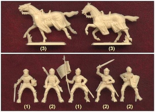 Английские рыцари и лучники 1/72 English Knights and Archers, 100 Years War (Italeri 6027) 26 фигур