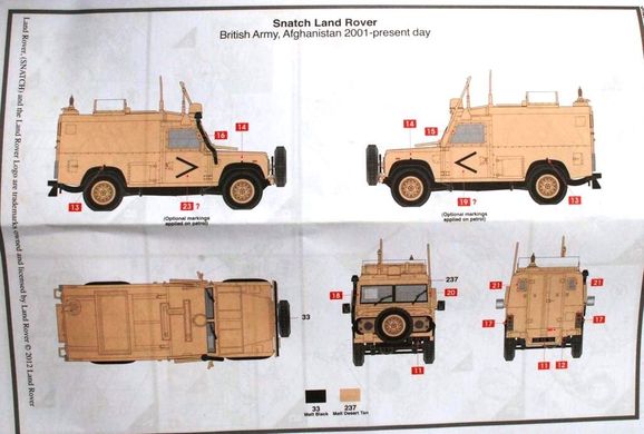 1/48 British Forces WMIK Land Rover + Snatch Land Rover, Operation Herrick Afghanistan (Airfix 06301) ДВЕ сборные модели