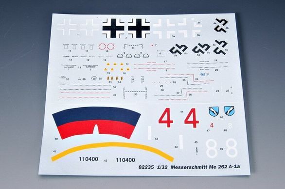 1/32 Messerchmitt Me-262A-1a німецький реактивний винищувач (Trumpeter 02235) збірна модель