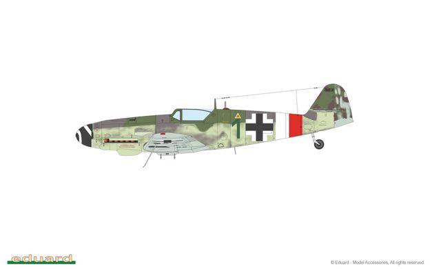 1/48 Messerschmitt Bf-109G-14/AS німецький винищувач, серія ProfiPACK (Eduard 82162), збірна модель
