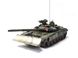 1/35 Танк Т-90 с отвалом ТБС-86, модель с LED-подсветкой комплекса ОЭП "Штора", готовая модель, авторская работа