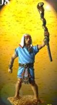 35mm Египетский священник, оловянная миниатюра, неокрашенная (Ares Mythologic Priest of the palace)