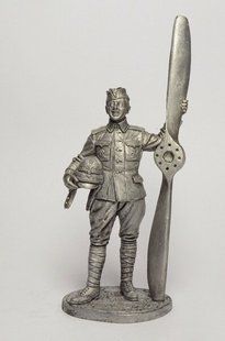 54 мм Пилот авиационных частей. Россия, 1914-17 гг., оловянная миниатюра (EK Castings WWI-1)