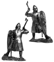 54 мм Норманнский рыцарь,&#160;11 век, оловянная миниатюра (Солдатики Публия PTS-5007B)