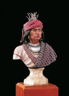 1:10 Вождь шаеннов Текумсе, 1807 год (Capo Shawnee Tecumseh - 1807), бюст Amati Modellismo F8512/55