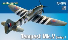 1/48 Tempest Mk. V Series 1 английский истребитель, серия Weekend Edition (Eduard 84171), сборная модель
