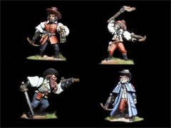Vampire Wars - Transylvanian Mob 4 (with Crossbows) - West Wind Miniatures WWP-GH00019